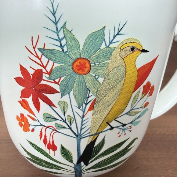 Geninne Zlatkis Bird & Flowers Mug Hallmark Ceramic Collectible Cup Vintage - Picture 2 of 4